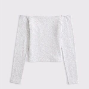 Abercrombie cotton blend off shoulder long sleeve size xs